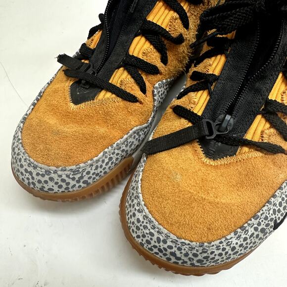 Nike LeBron 16 Low atmos Safari Orange Suede Elephant Print Men's Size 10 - Picture 9 of 12